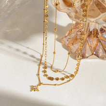 18K Gold-Plated Layered Star Pendant Necklace Fashion Jewelry