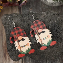 Wooden Pointed Hat Gnome Earrings Earrings