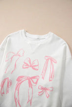 Bow Round Neck Long Sleeve Sweatshirt Woman Sweatshirts