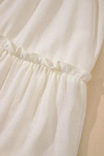 Solid Color Tied Straps Ruffle Tiered Mini Dress Casual Dresses