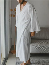 Men's Full Size Button Detail Long Sleeve Cover-Up Plus Size Mens Tops