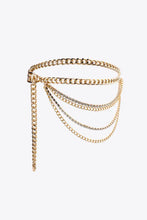 Rhinestone Decor Metal Chain Belt Belts