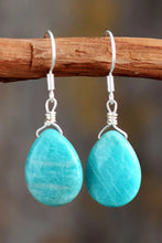 Handmade Natural Stone Teardrop Earrings Sky Blue One Size Earrings