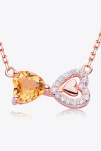 Citrine Heart 925 Sterling Silver Necklace Necklaces