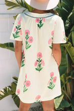 Floral Print Flutter Sleeve Summer Mini Dress Woman Casual Dress