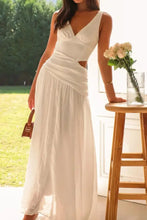 Cutout Back V-Neck Dress Casual Dresses