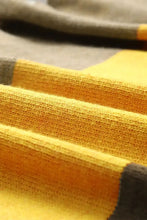 Open Front Color Block Cardigan Woman Outerwear