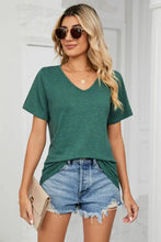 Short Sleeve V-Neck T-Shirt Woman T Shirts