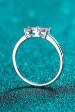 Moissanite Bow Rhodium-Plated Ring Rings