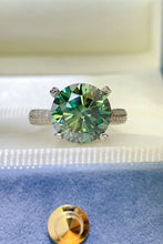5 Carat Moissanite 925 Sterling Silver Ring Dark Green Rings