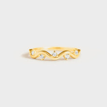 925 Sterling Silver Inlaid Zircon Ring Gold Rings