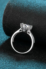3 Carat Moissanite Rhodium-Plated Side Stone Ring Rings
