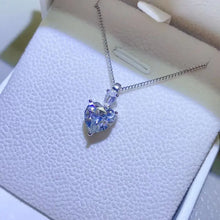 2 Carat Moissanite 925 Sterling Silver Heart Pendant Necklace Necklaces