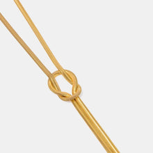 Double Layered Knot Herringbone Choker Necklace Necklaces