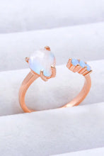 18K Rose Gold-Plated Moonstone Open Ring Rings