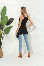 Shiny Printed Scoop Neck Strappy Tank Tanks & Camis