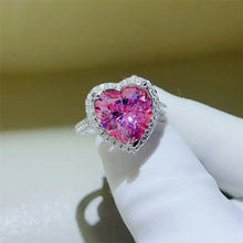 5 Carat Moissanite 925 Sterling Silver Heart Ring Fine Jewelry