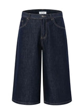 Men's Wide-Leg Denim Shorts Royal Blue Denim Shorts