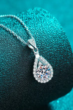 2 Carat Moissanite Teardrop Pendant 925 Sterling Silver Necklace Silver One Size Necklaces