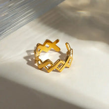 Stainless Steel Cutout Open Ring Fashion Jewelry