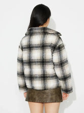 Plaid Zip Up Long Sleeve Jacket Woman Outerwear