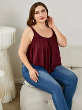 Plus Size Double-Strap Scoop Neck Cami Tanks & Camis