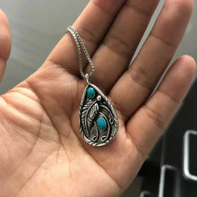 Alloy Artificial Turquoise Teardrop Pendant Necklace Fashion Jewelry