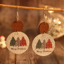 PU Leather Christmas Tree Earrings Earrings