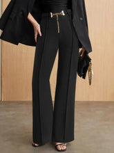 Chain Detail High Waist Pants Woman Pants