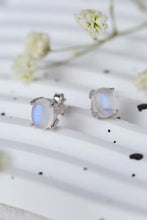 High Quality Natural Moonstone 925 Sterling Silver Stud Earrings Earrings