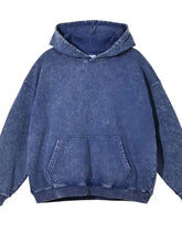 Men's Washed Oversized Long Sleeve Hoodie Mens Tops