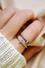 925 Sterling Silver Inland Zircon Cross Ring Silver 7 Rings