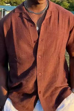 Men's Plus Size Button Down Short Sleeve Shirt Mens Tops