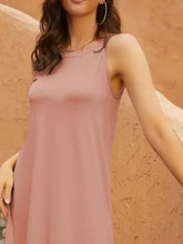 Side Slit Sleeveless Midi Dress Casual Dresses