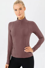 Mock Neck Quarter Zip Active T-Shirt Dusty Pink Woman Activewear
