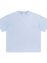 Men's Round Neck Half Sleeve T-Shirt Light Blue Mens Tops