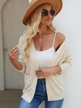 Pocketed V-Neck Button Up Long Sleeve Cardigan Woman Outerwear