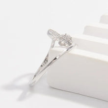 925 Sterling Silver Inlaid Zircon Ring Rings