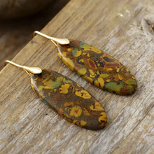 Natural Stone Copper Dangle Earrings Earrings