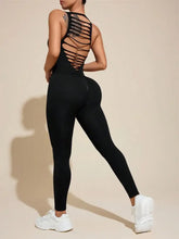 Cutout Wide Strap Active Jumpsuit Woman Activewear
