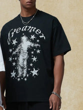 Men's Graphic Round Neck Half Sleeve T-Shirt Mens Tops