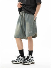Men's Plus Size Drawstring Denim Shorts Denim Shorts