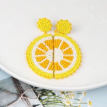 Alloy Beaded Orange Shape Earrings Earrings