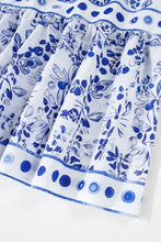 Smocked Printed Square Neck Puff Sleeve Dress Woman Casual Dress