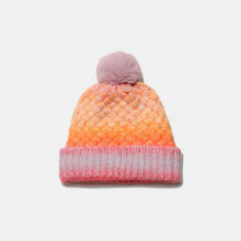 Gradient Knit Hat with Pompom Hats
