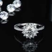2 Carat Moissanite 925 Sterling Silver Ring Fine Jewelry