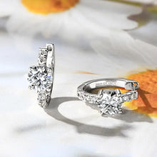 2.36 Carat Moissanite Zircon 925 Sterling Silver Hoop Earrings Earrings