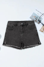 Raw Hem High Waist Denim Shorts Denim Shorts