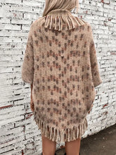 Fringe Open Front Half Sleeve Poncho Woman Outerwear