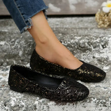 Square Toe Flat Slip-Ons Woman Loafers